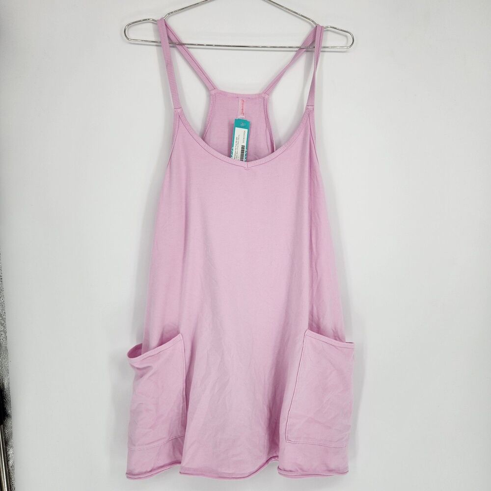 FREE PEOPLE FP Movement Pink Large Hot Shot Mini Dress NWT